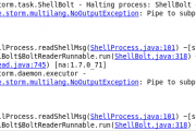 wordcountTopology Pipe to subprocess seems to be broken! No output read...