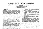 100ݿԴݼܹ֮ģScalable SQL and NoSQL Data Stores