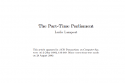 100ݿԴݼܹ֮37:The Part-Time Parliament