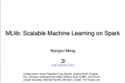 100ݿԴݼܹ֮67MLlibScalable Machine Learning on Spark