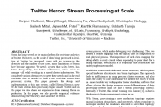Twitter Heron-Stream Processing at Scale
